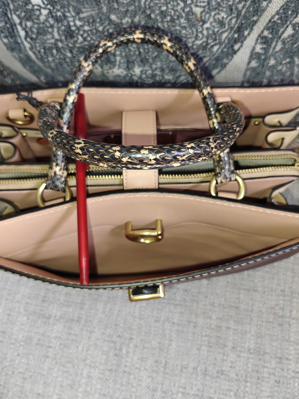 Coach 1941 Serra Satchel Oxblood Multi with Snakeskin Handles - Picture 11 of 11